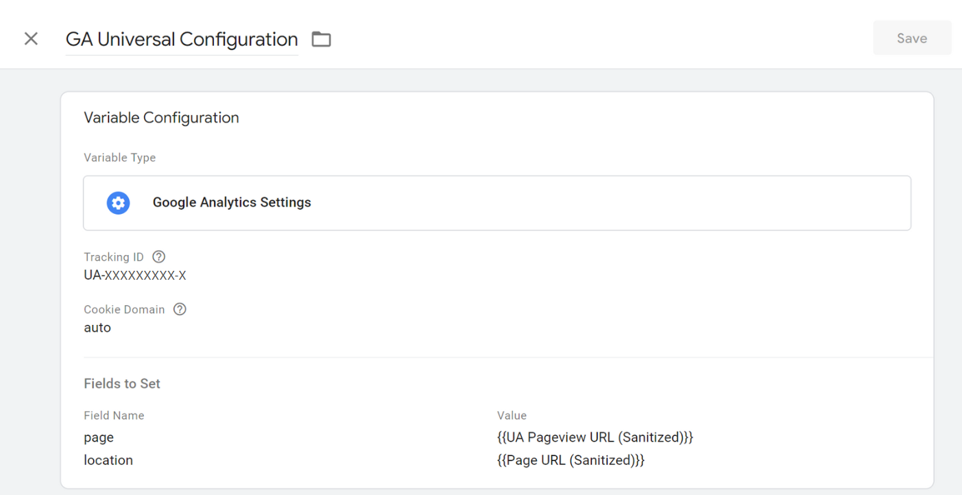 Sending the Sanitized Data to GA - for UA